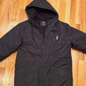 Spyder Mens winter ski jacket black size medium